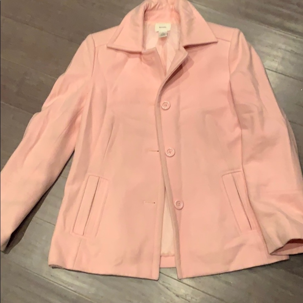 Merona pink coat M 55% wool